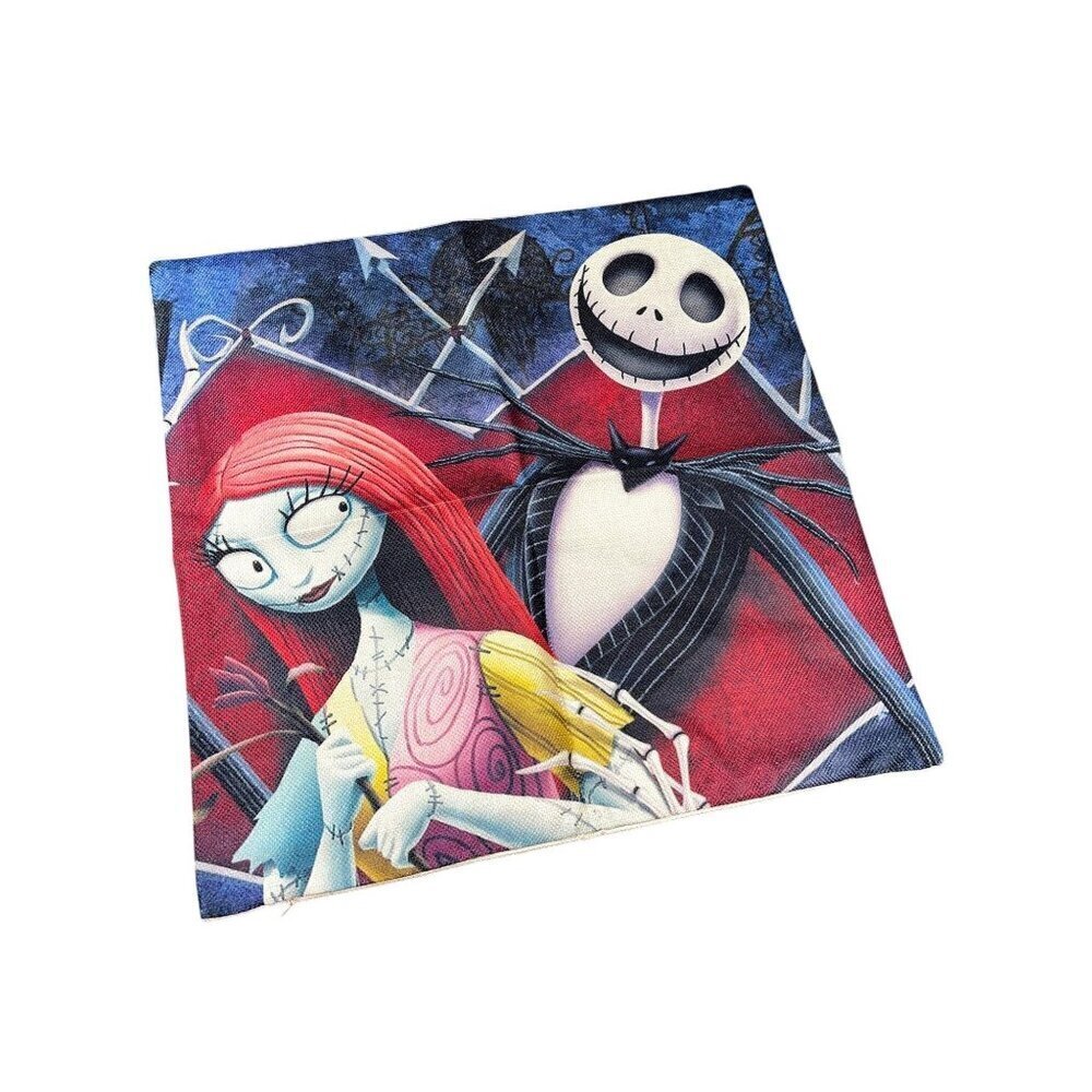 Jack Sally Skellington Accent Pillowcase Throw Pillow Cushion Cover Home Decor